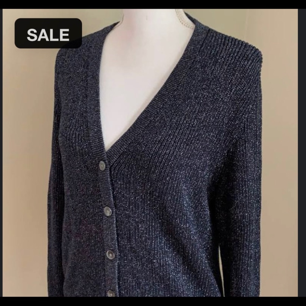 Navy Blue Sparkly J Crew Cardigan